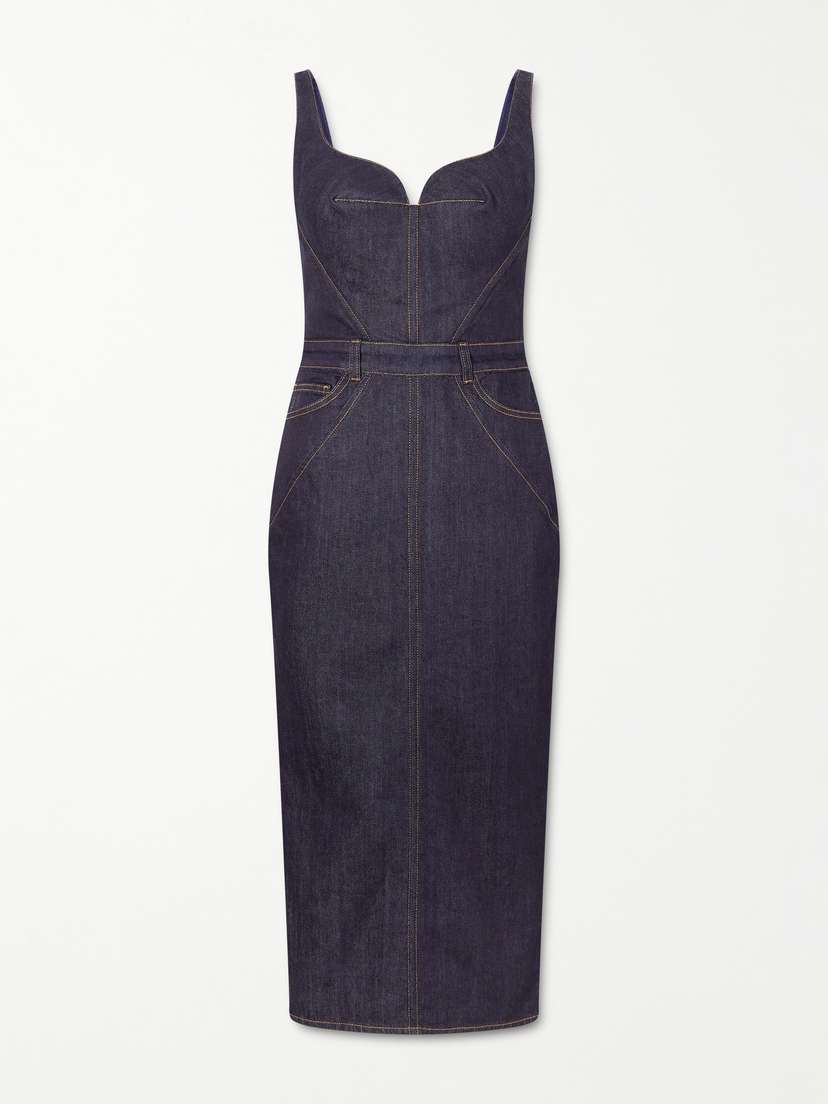 Givenchy Paneled Denim Midi Dress