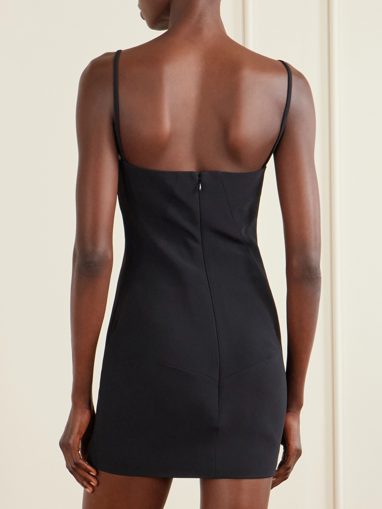 Givenchy Mini Dress Crepe Cady Square Neckline In Black