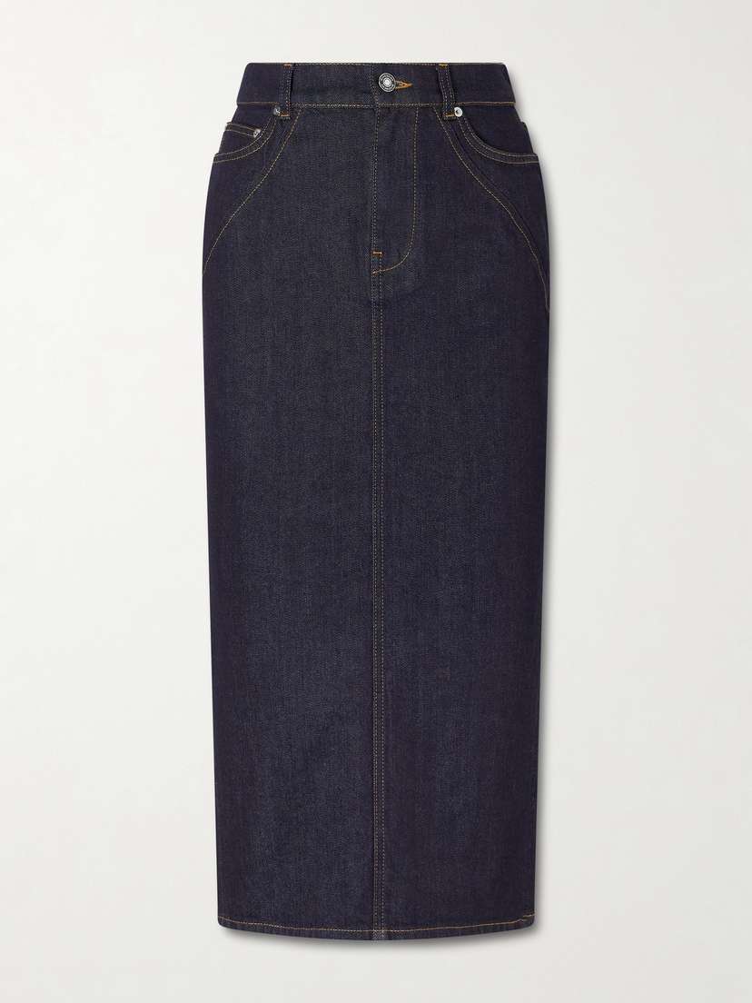 Givenchy Paneled Denim Midi Skirt