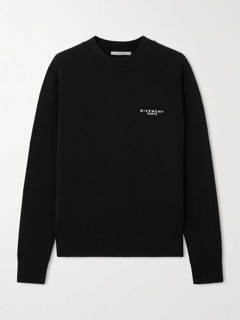 Givenchy Embroidered Wool And Cashmere-blend Sweater
