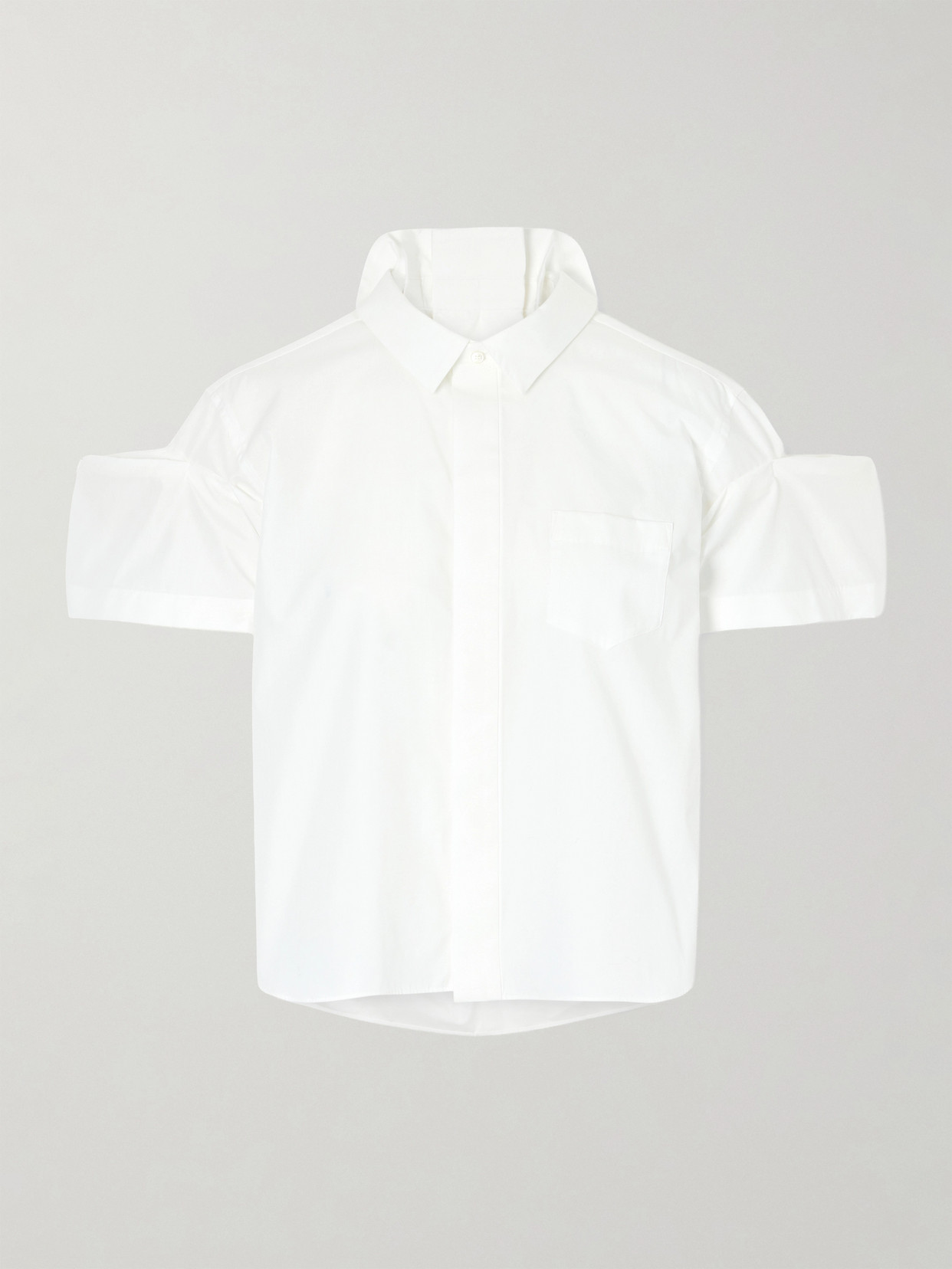 Sacai Poplin Shirt In Pink