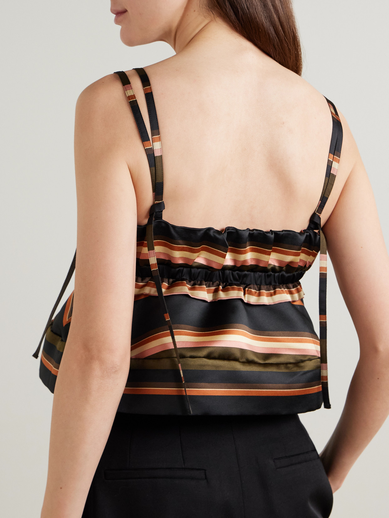 Striped Crepe Top