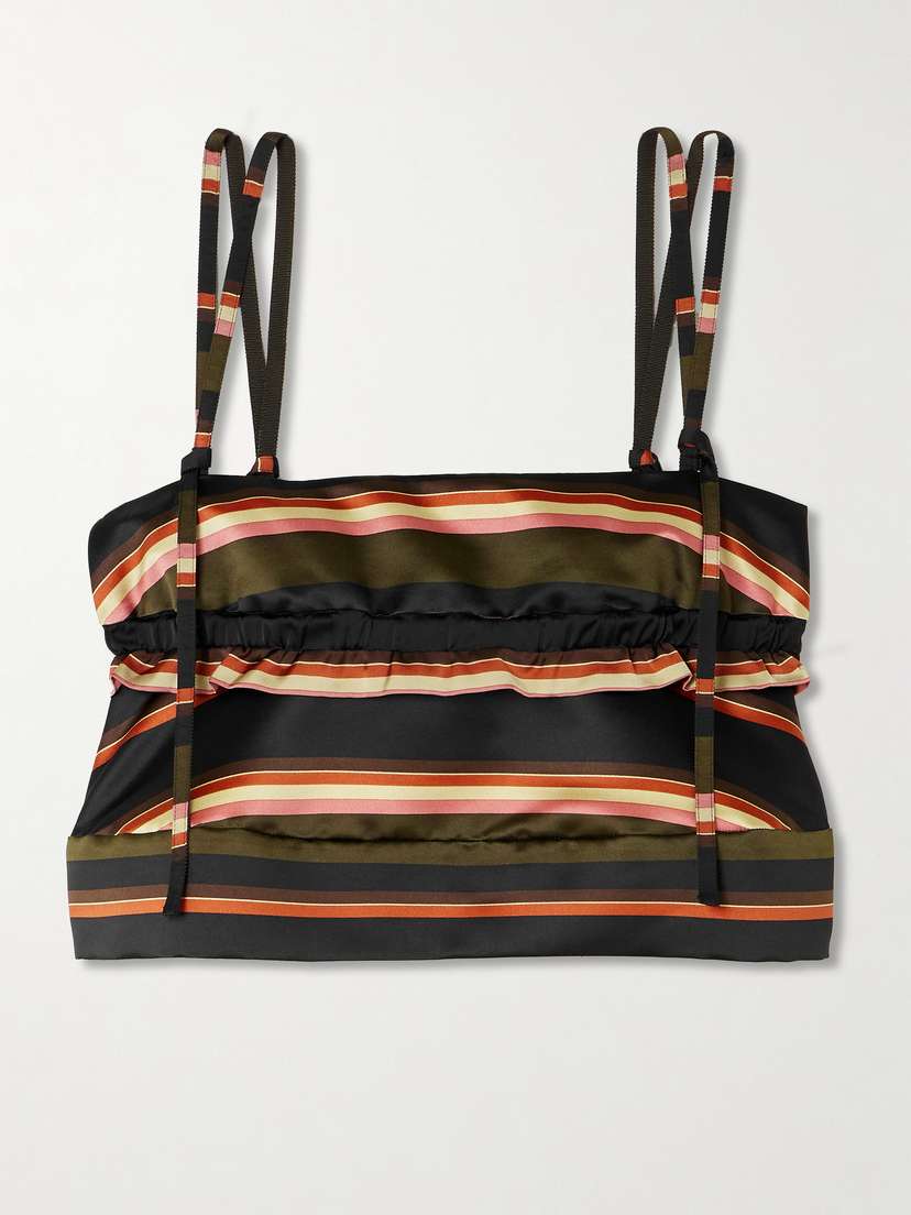 Sacai Striped Crepe Top