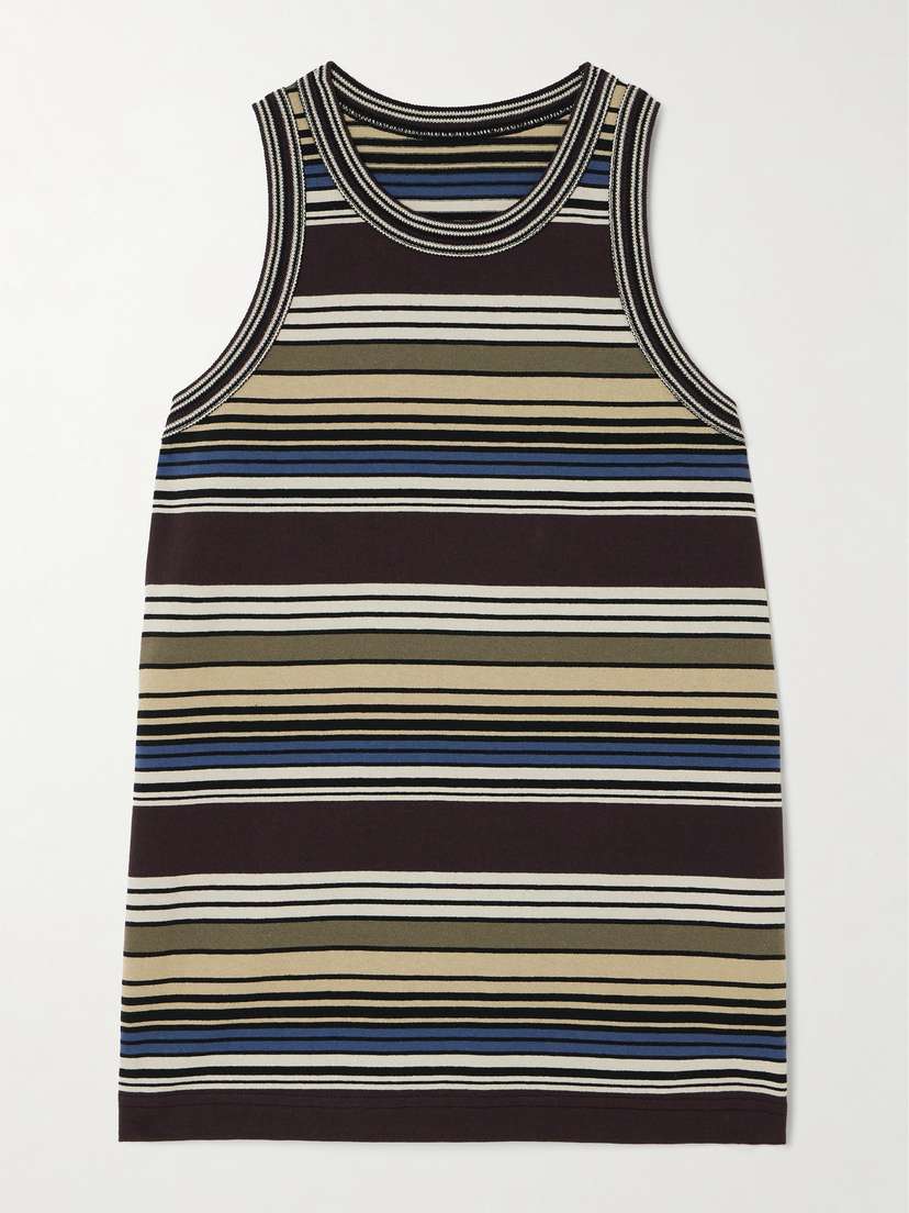 Sacai Striped Cotton Tank