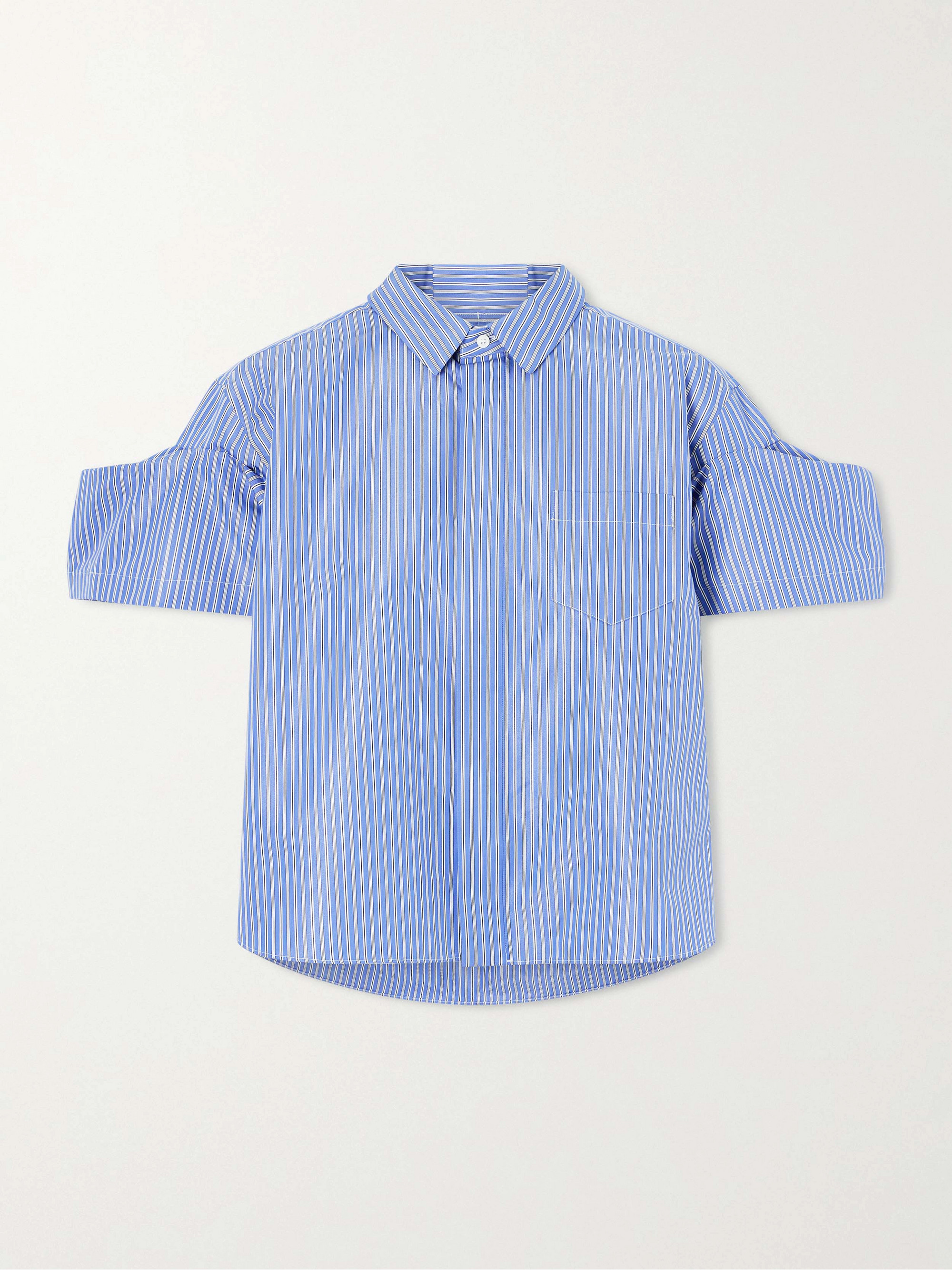 Sacai - Striped cotton-blend poplin shirt | Plush