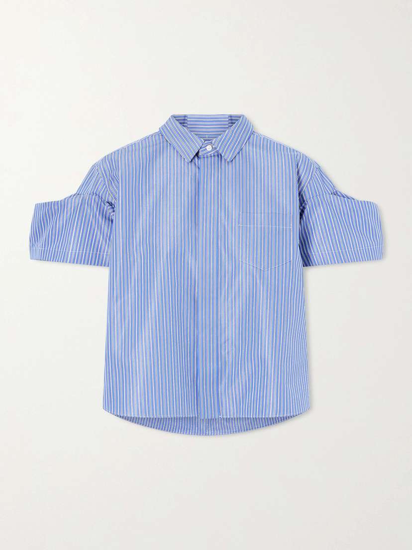 Sacai Striped Cotton-blend Poplin Shirt