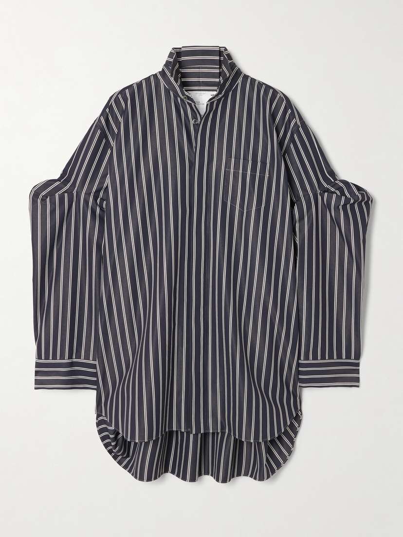 Sacai Oversized Striped Poplin Shirt