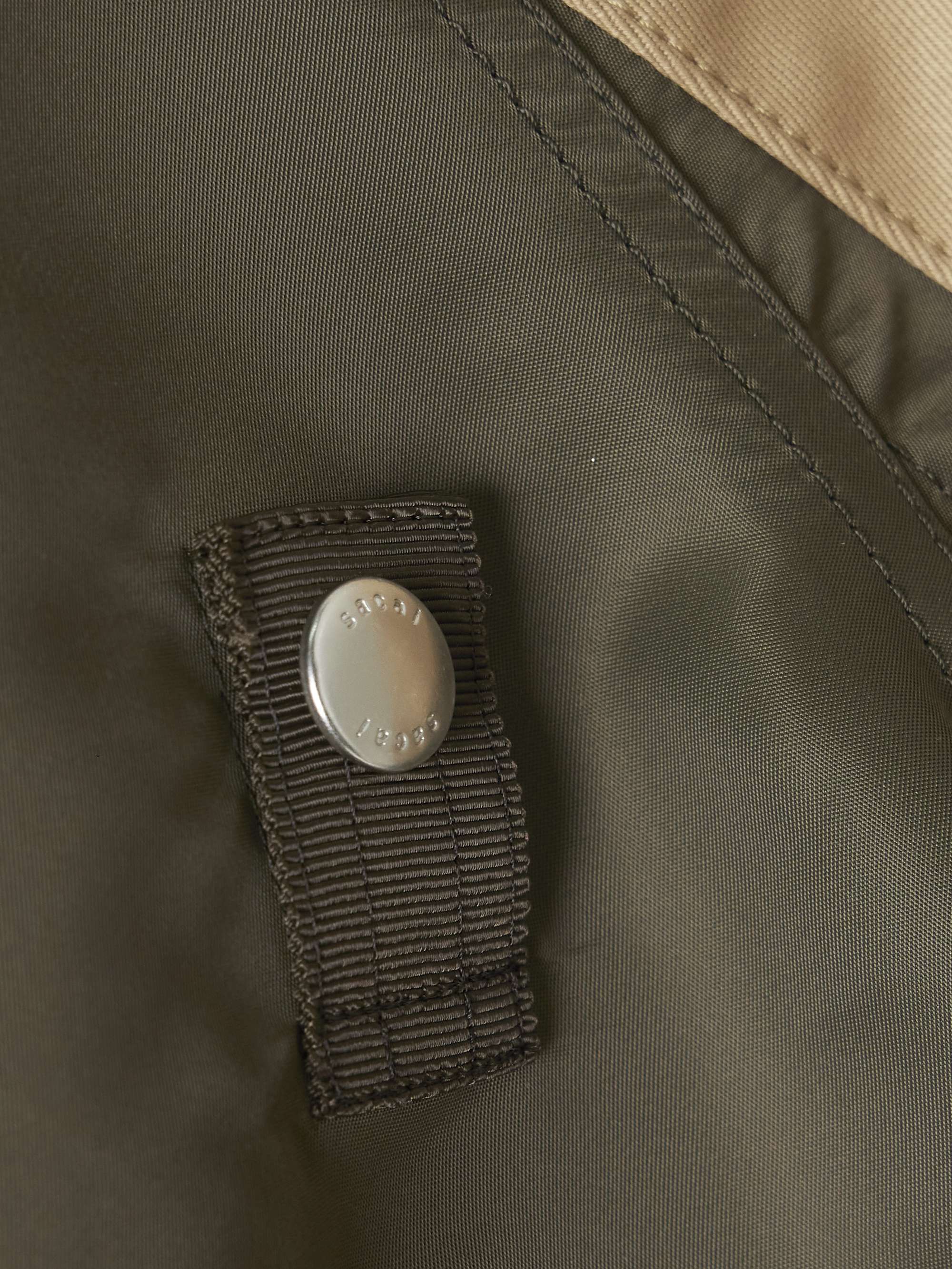 SACAI Oversized cotton-canvas and shell bomber jacket | NET-A-PORTER