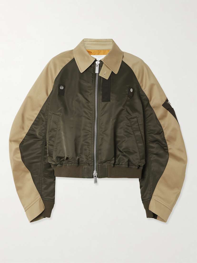 Oversized Cotton-canvas And Shell Bomber Jacket