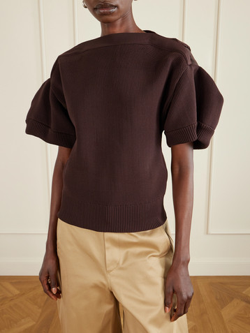 Sacai Ribbed-knit top