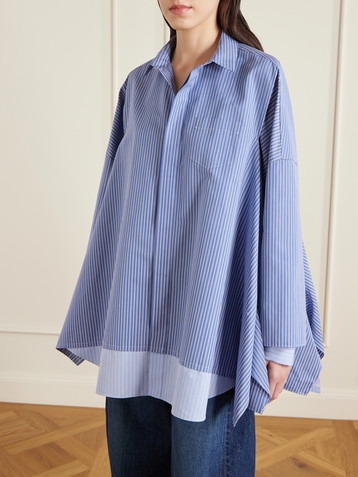 Sacai - Shell-trimmed cotton-jersey midi dress | Plush