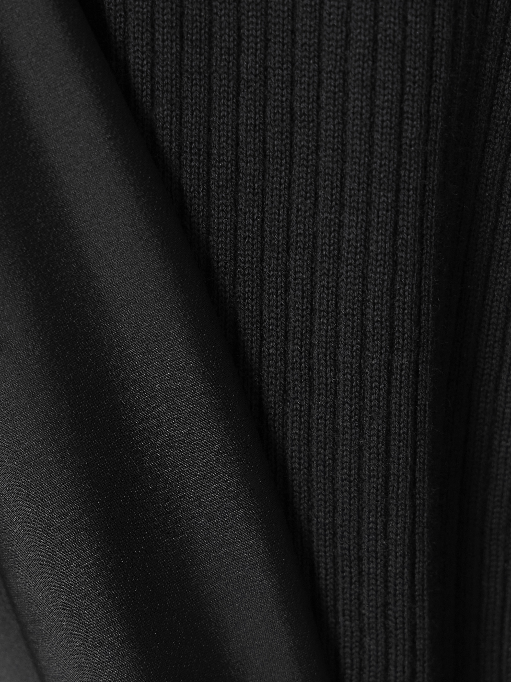 Sacai - Ribbed cotton and ruffled chiffon top | Plush