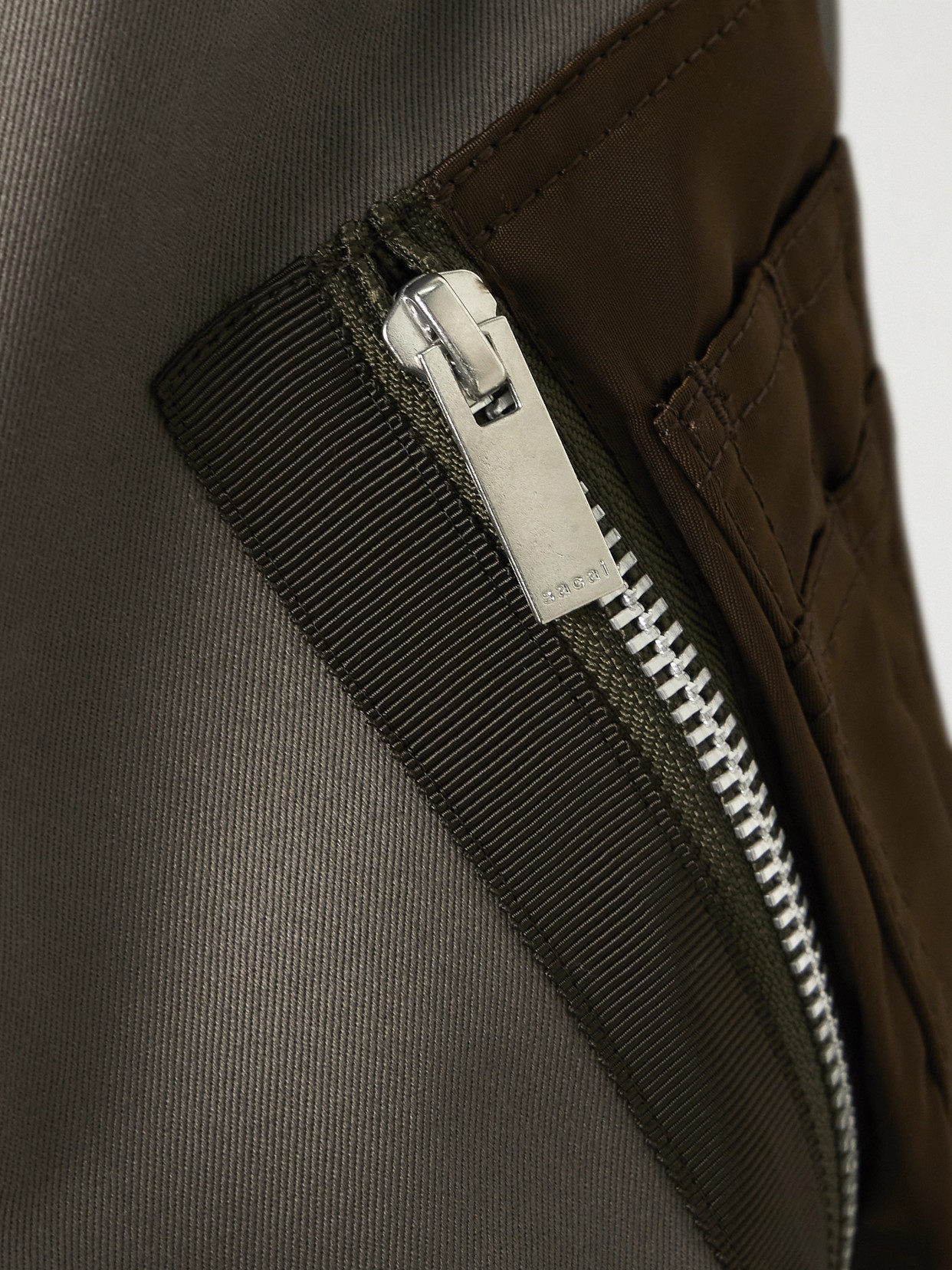 Cotton-Canvas And Shell Bomber Jacket