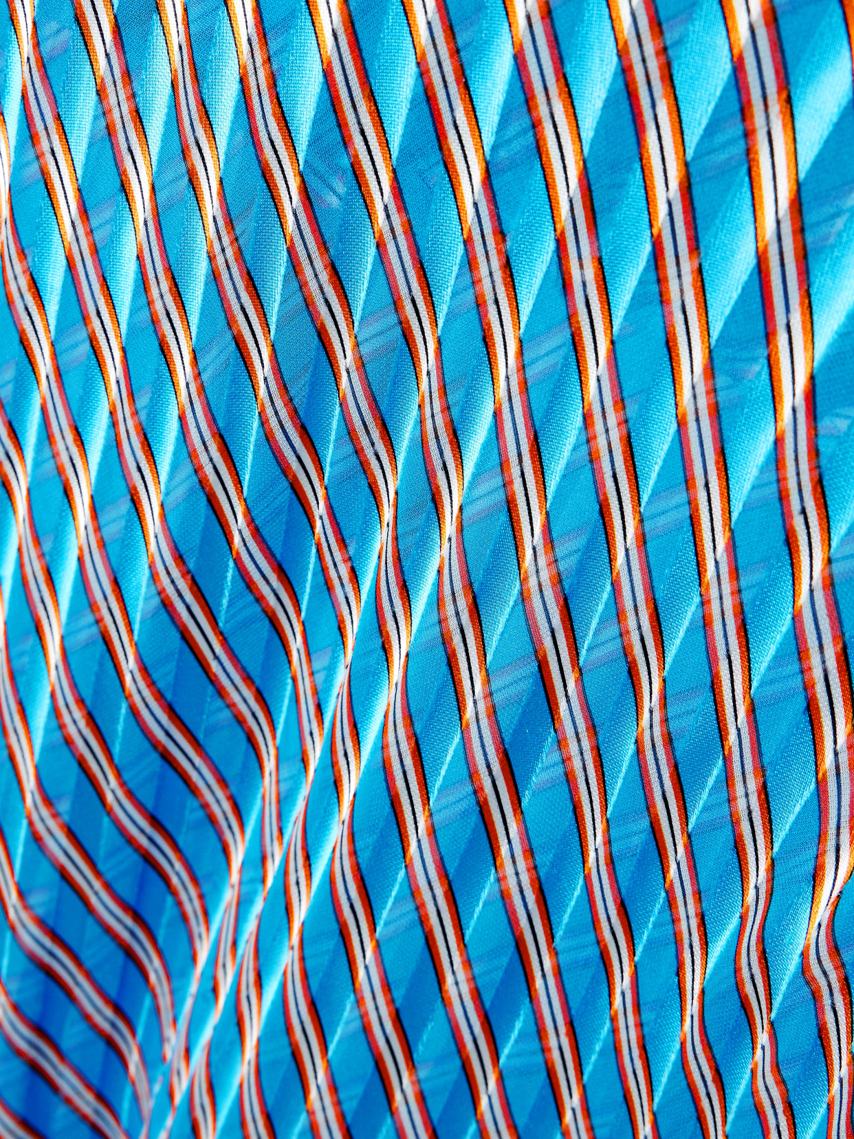 Draped Striped Devoré-Satin Camisole
