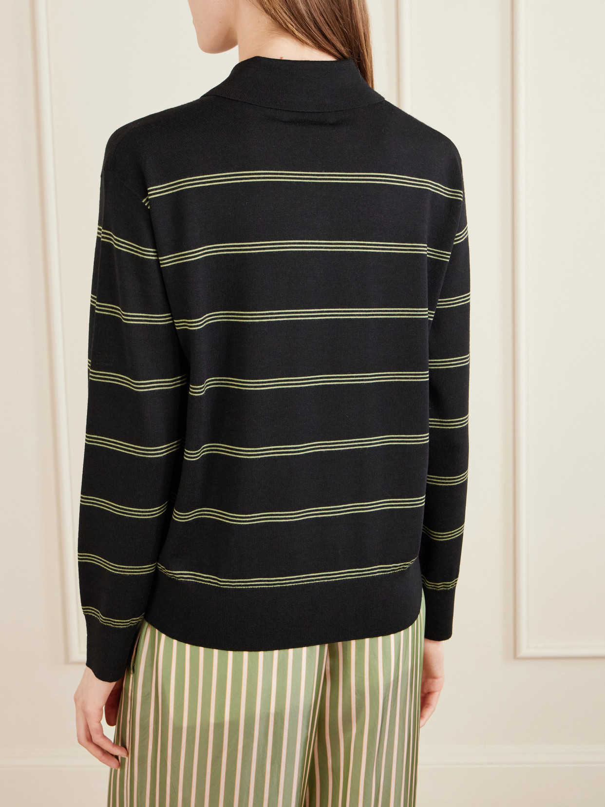 Striped Merino Polo