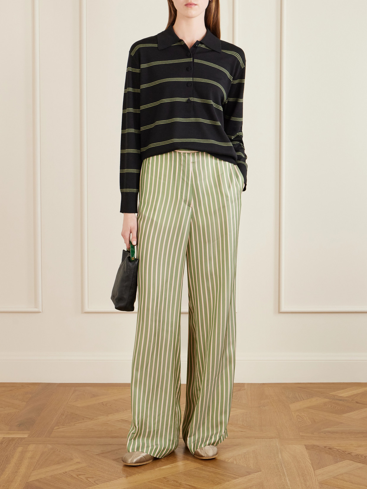 Striped Merino Polo