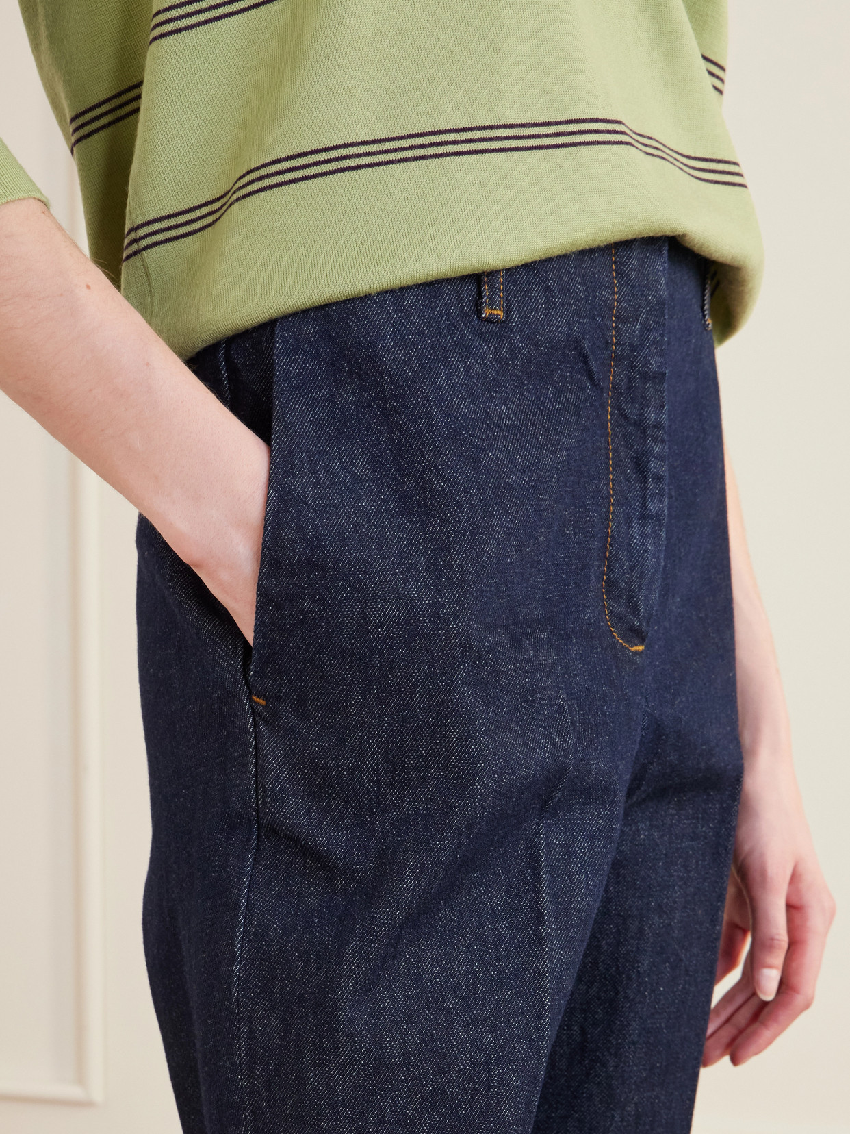 Cropped High-Rise Flared Jeans