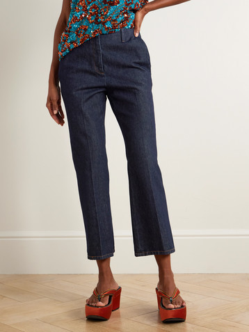 Dries Van Noten Cropped high-rise flared jeans