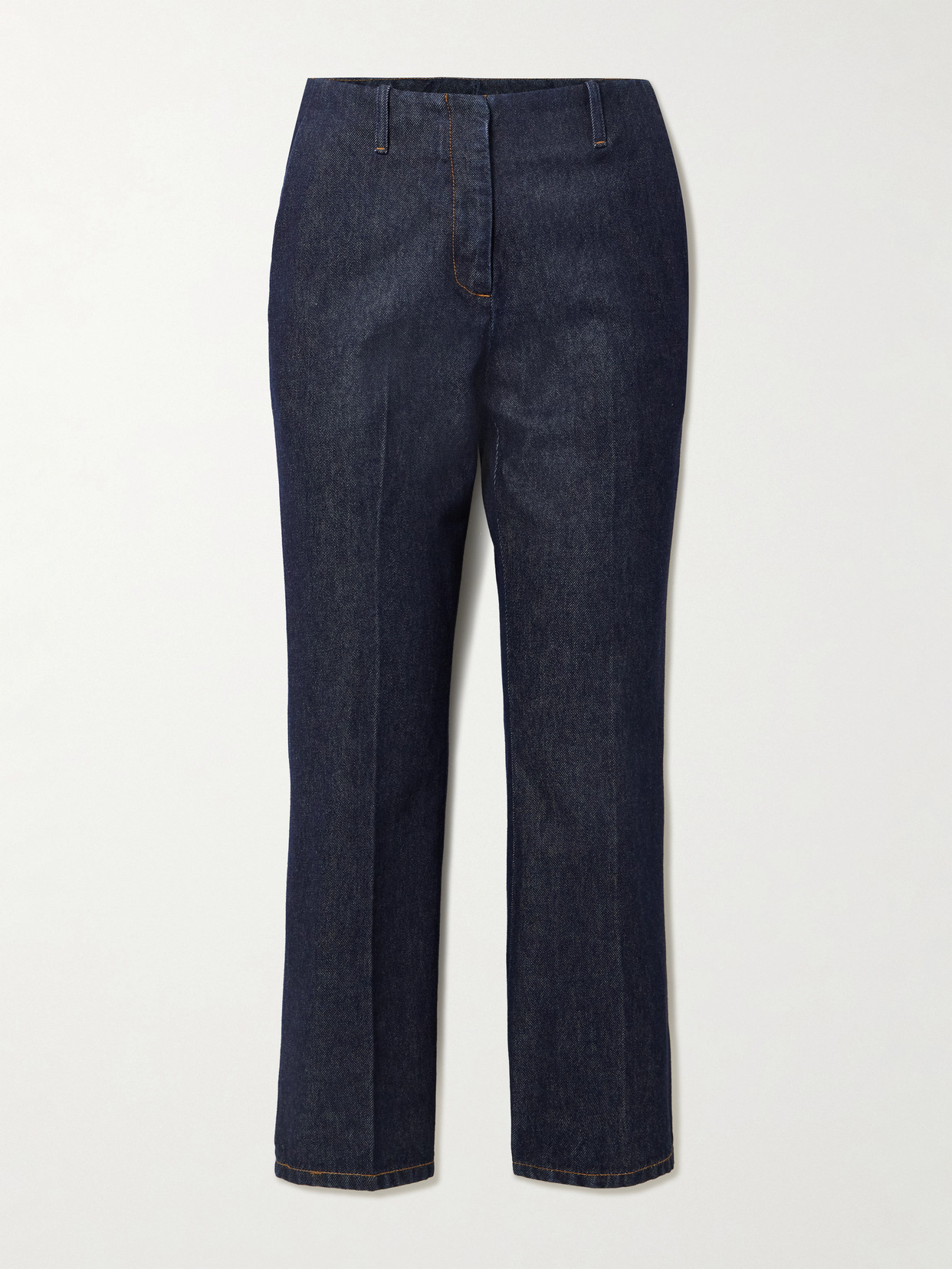 Cropped High-Rise Flared Jeans