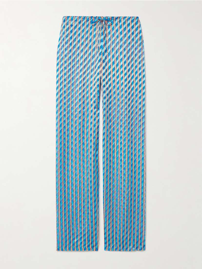 Dries Van Noten Devoré-satin Straight-leg Pants