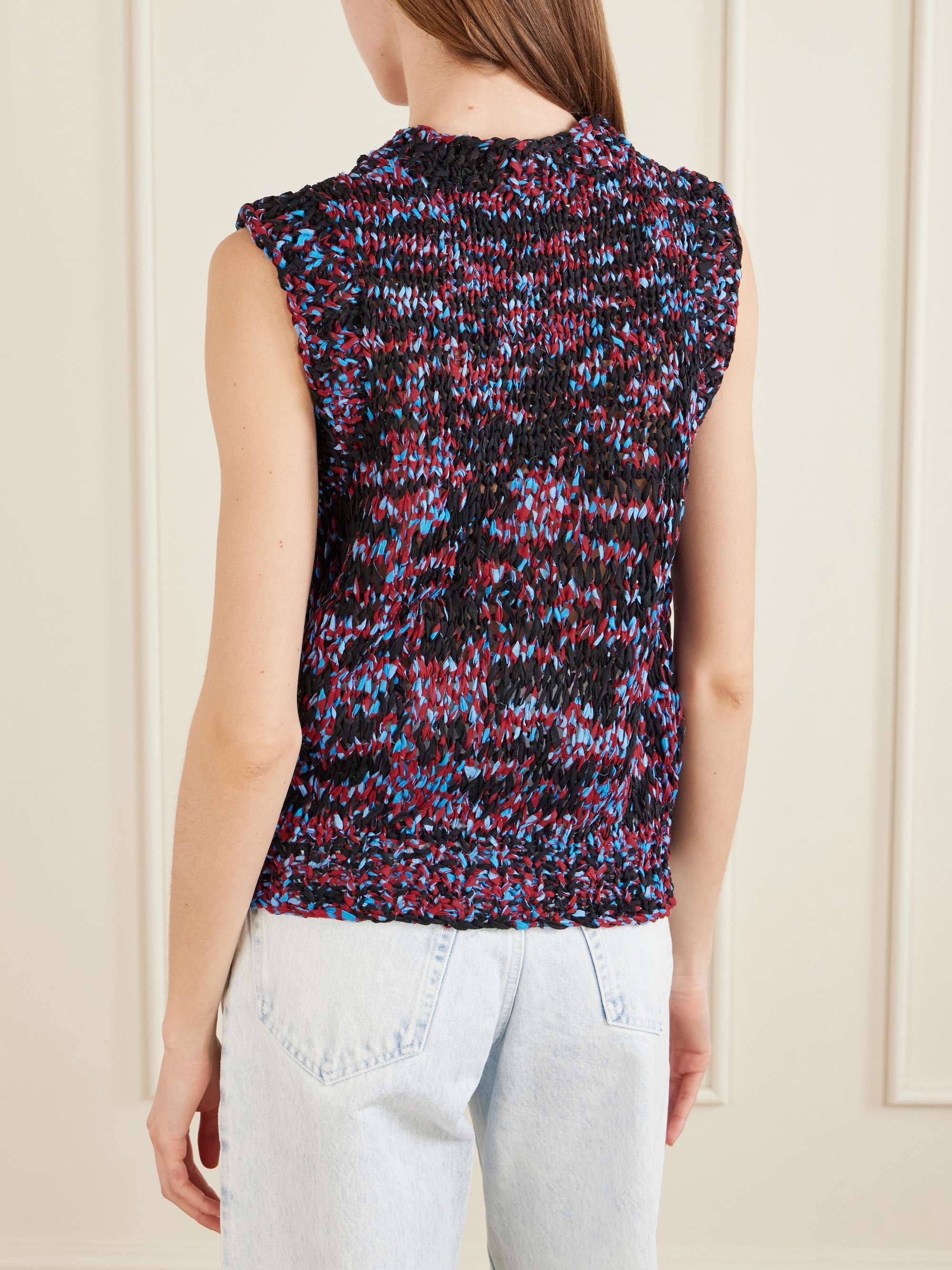 DRIES VAN NOTEN Frayed printed cotton vest | NET-A-PORTER