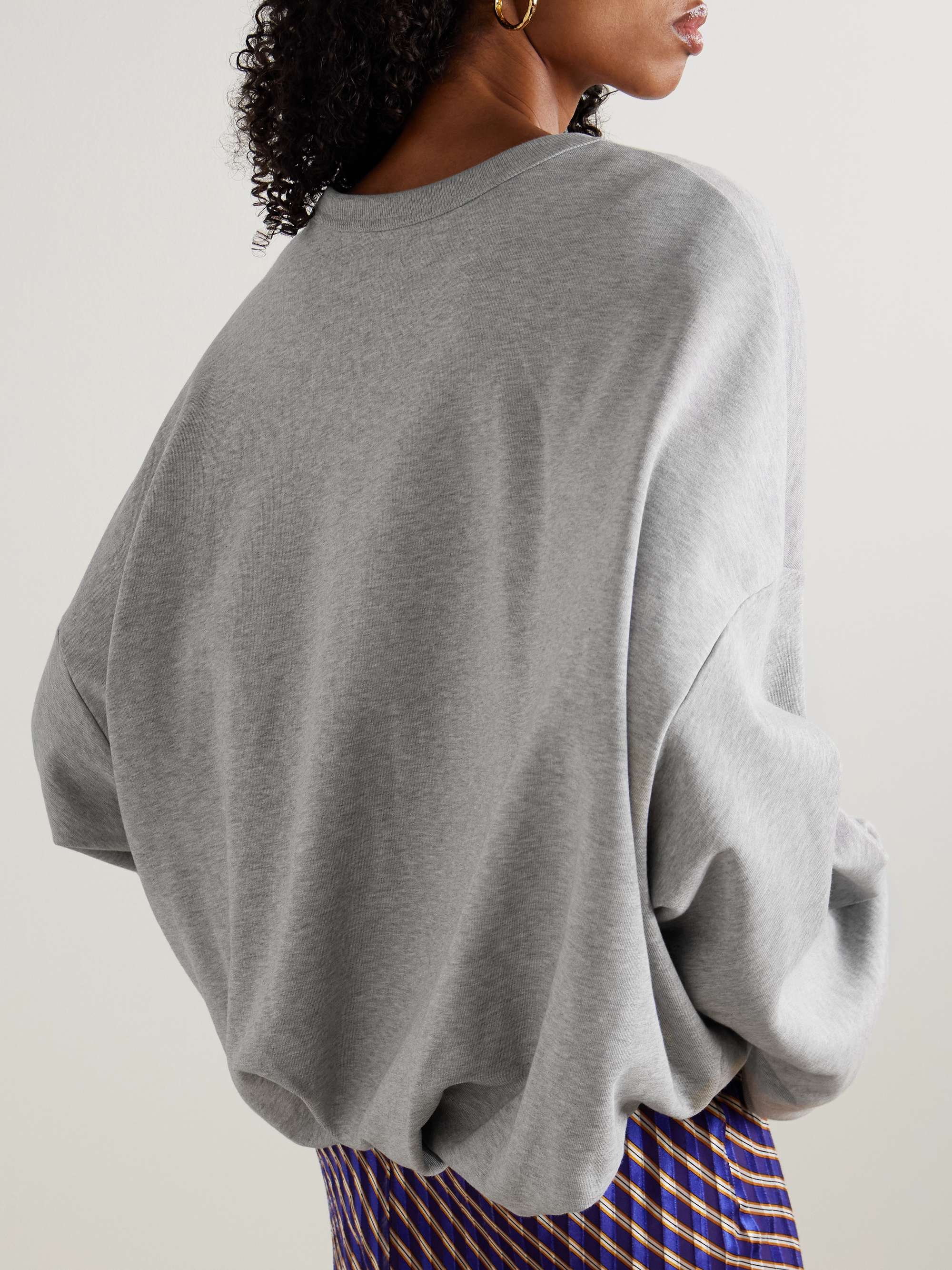 DRIES VAN NOTEN Oversized gathered cotton-jersey sweatshirt | NET