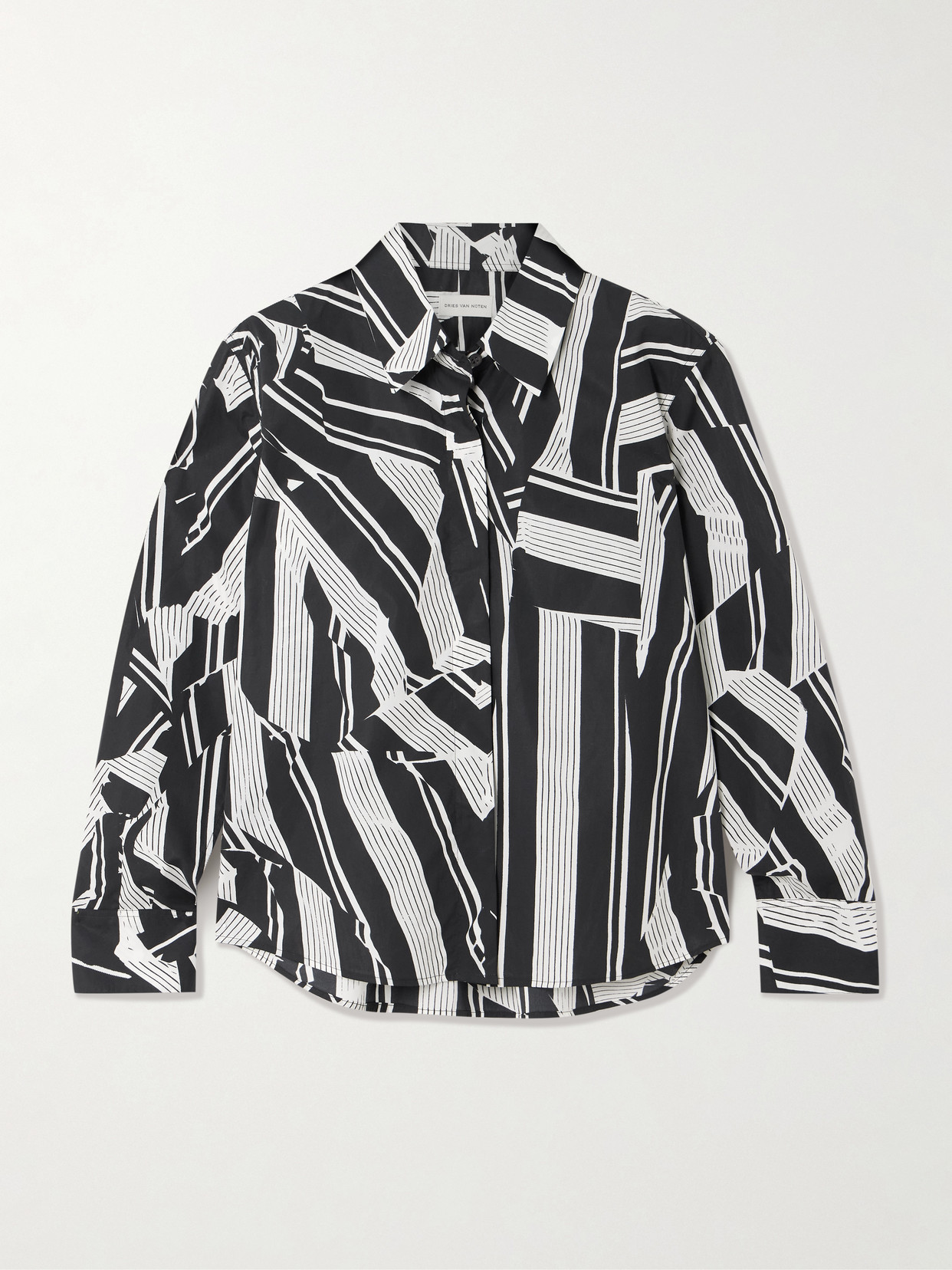 Printed Cotton-Poplin Shirt