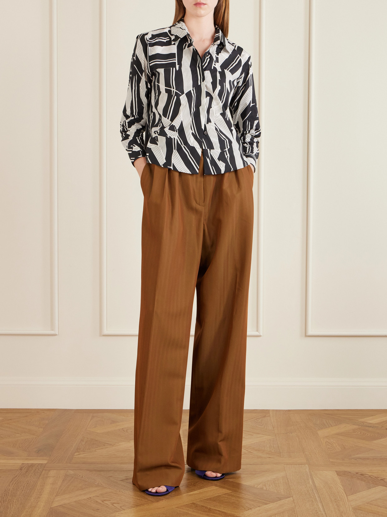 Printed Cotton-Poplin Shirt