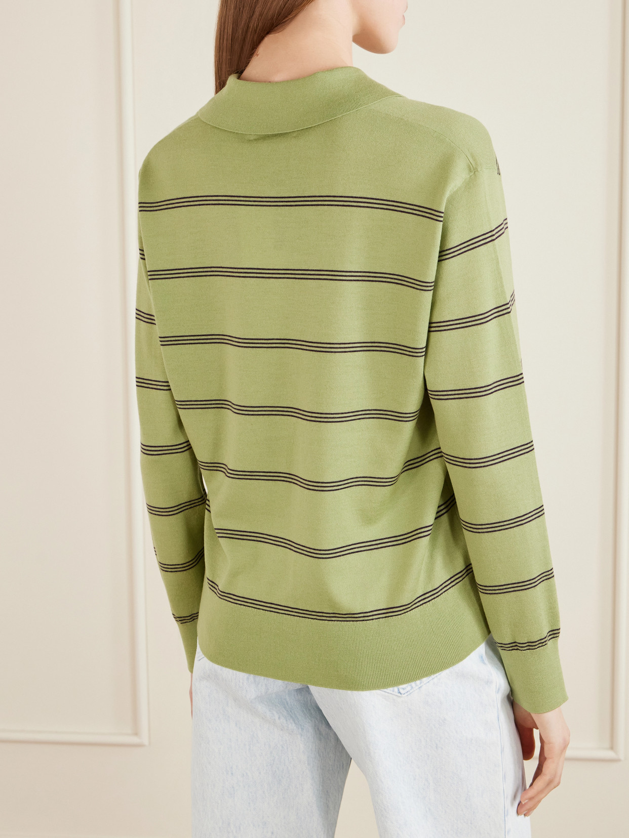 Striped Merino Polo