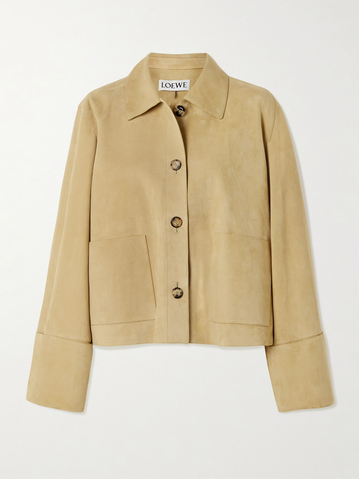Loewe Paneled Suede Jacket In Brown