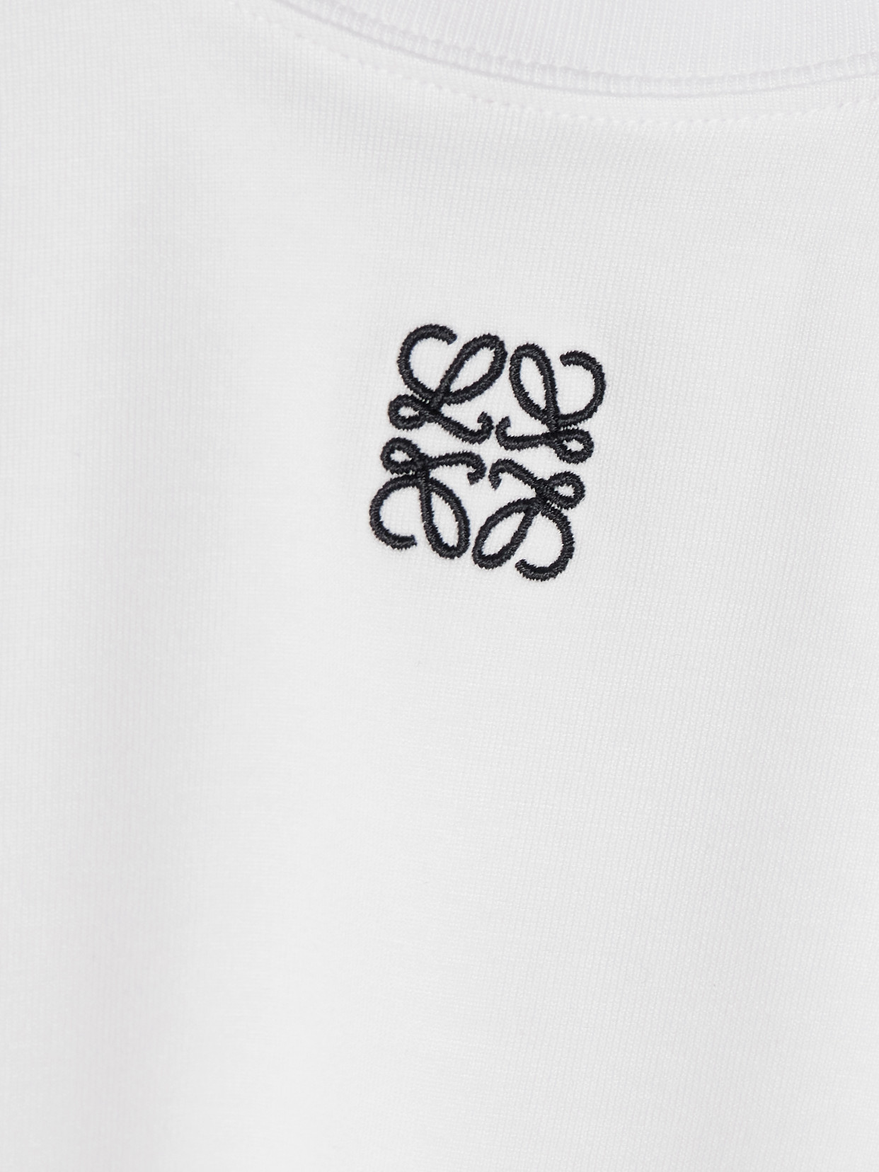 Loewe Anagram Embroidered Cotton-blend Jersey T-shirt In White