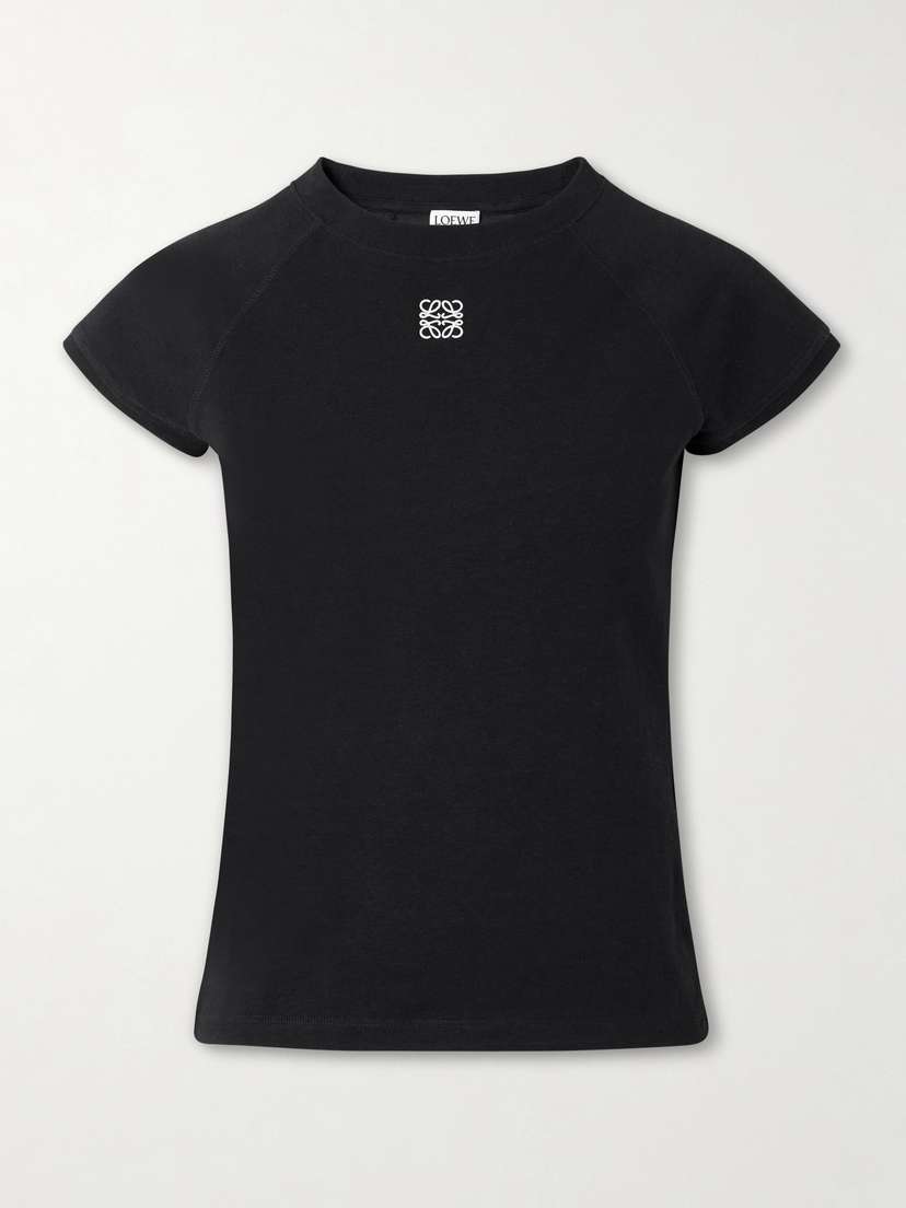 Loewe Anagram Embroidered Cotton-blend Jersey T-shirt
