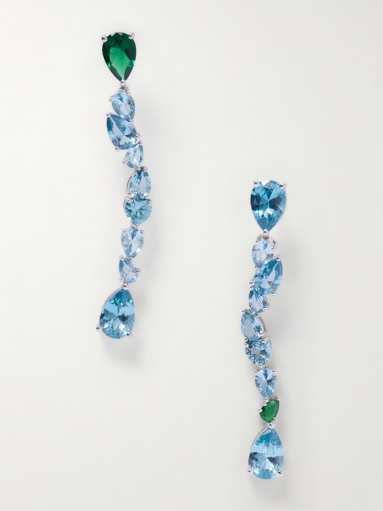 Completedworks Recycled Silver, Cubic Zirconia And Synthetic Spinel Earrings