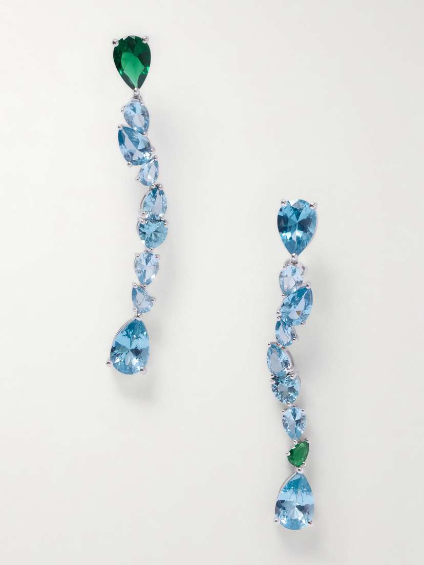 Completedworks Recycled Silver, Cubic Zirconia And Synthetic Spinel Earrings