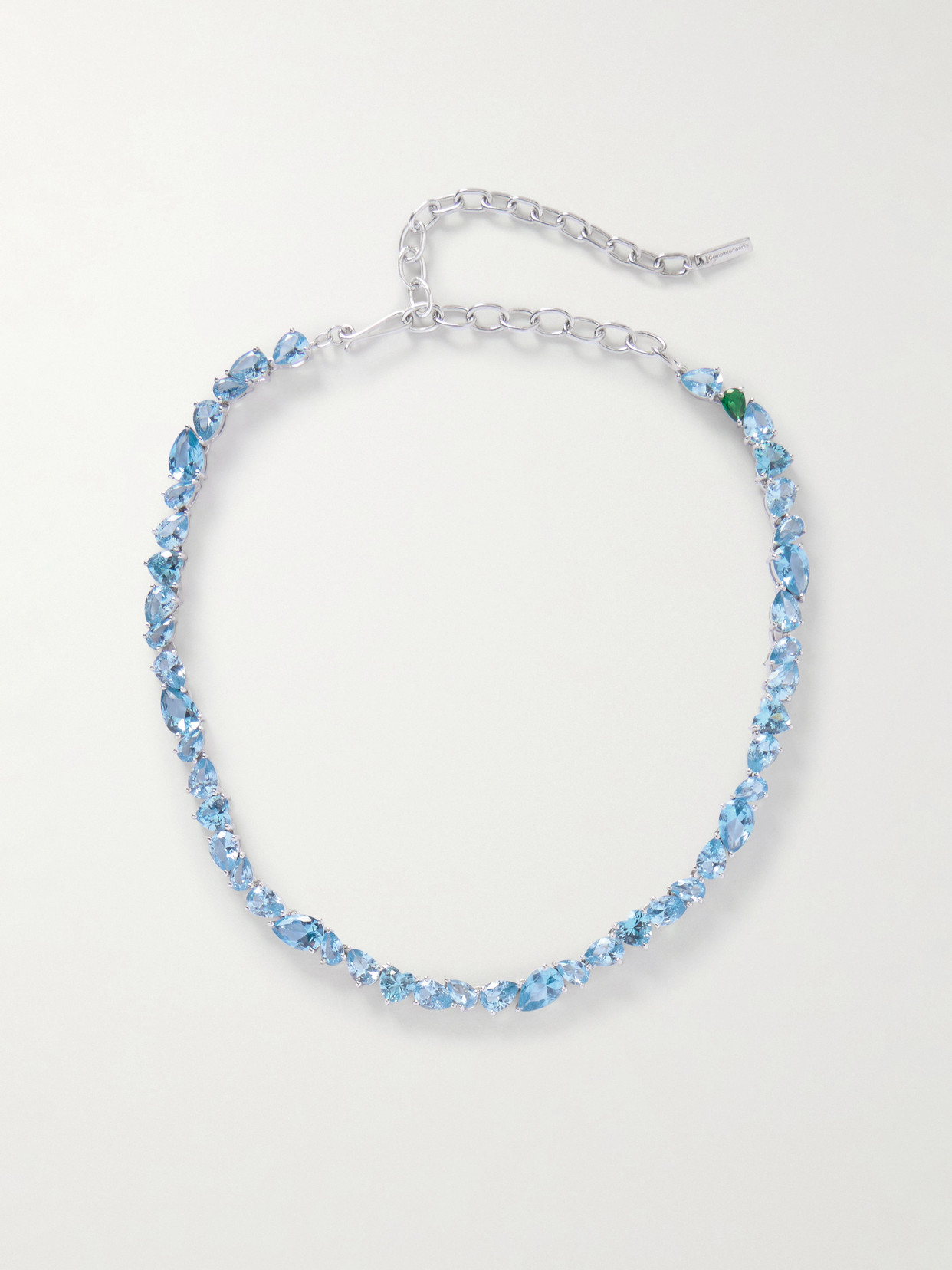 Completedworks Recycled Silver, Cubic Zirconia And Synthetic Spinel Necklace