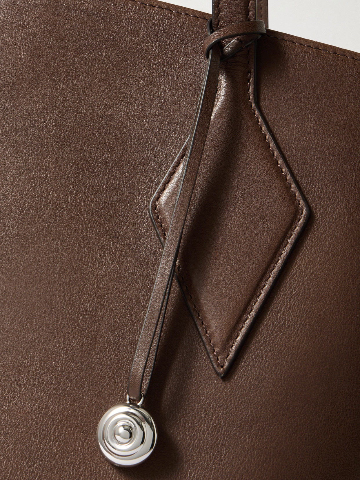 Liffner Sprout Large Leather Tote In Brown