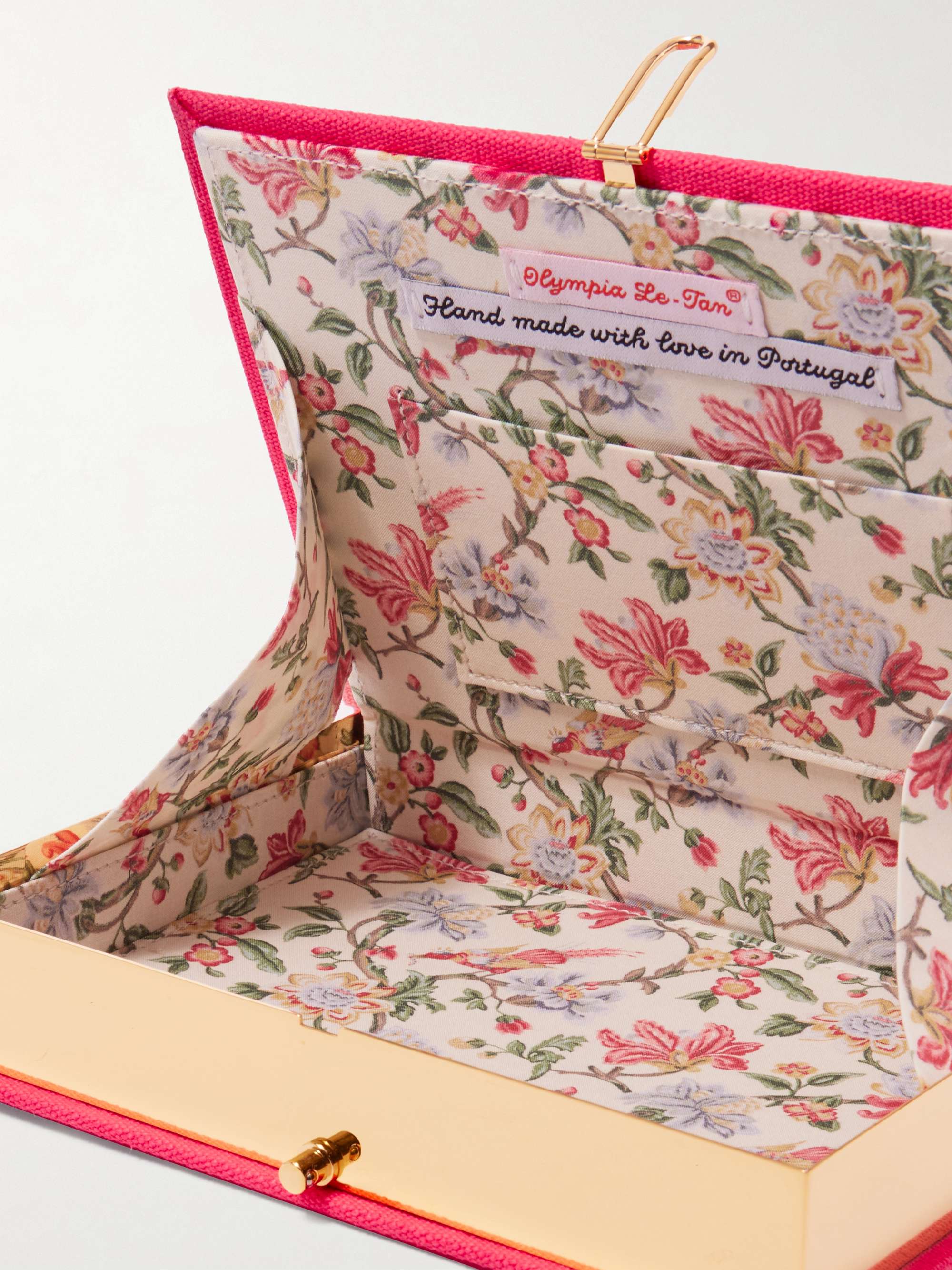 OLYMPIA LE-TAN Romeo & Juliet embroidered appliquéd canvas clutch