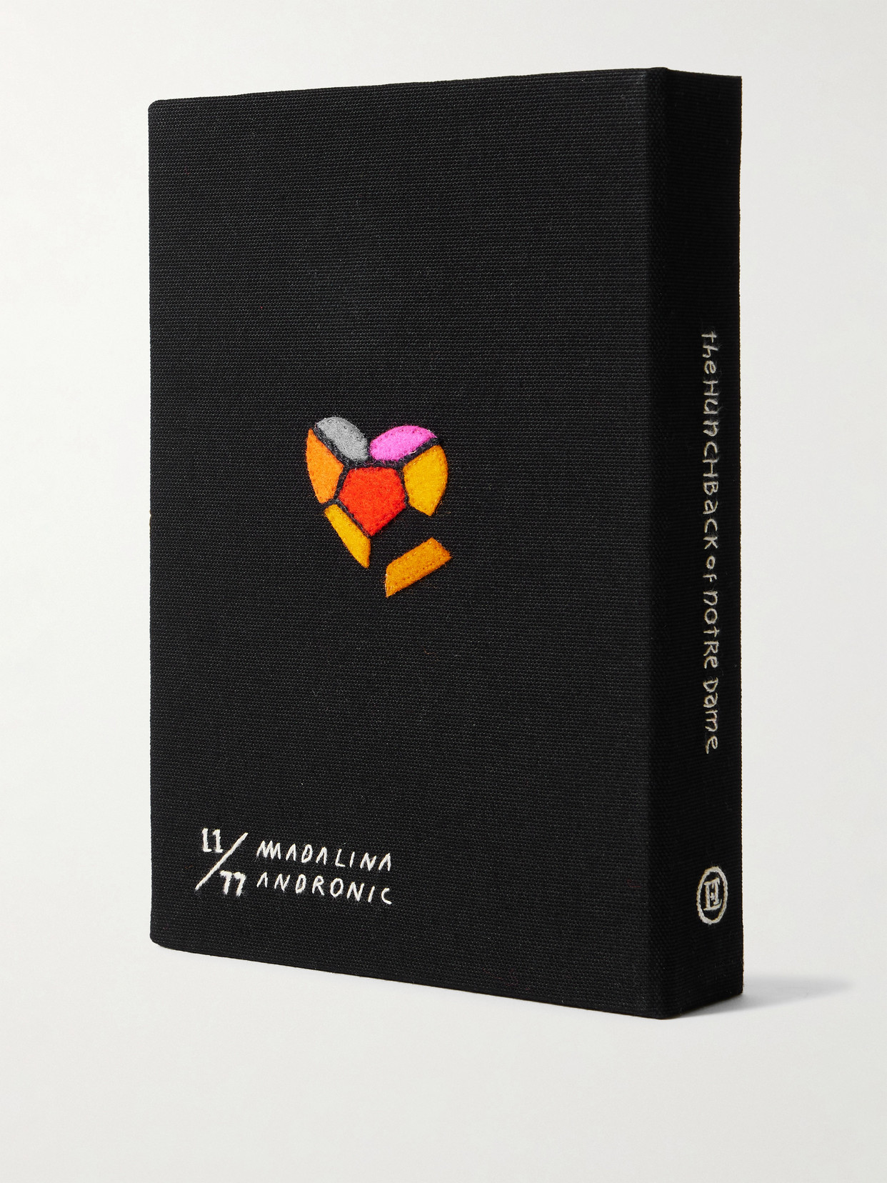 Olympia Le-tan The Hunchback Of Notre-dame Embroidered Appliquéd Canvas Clutch In Black