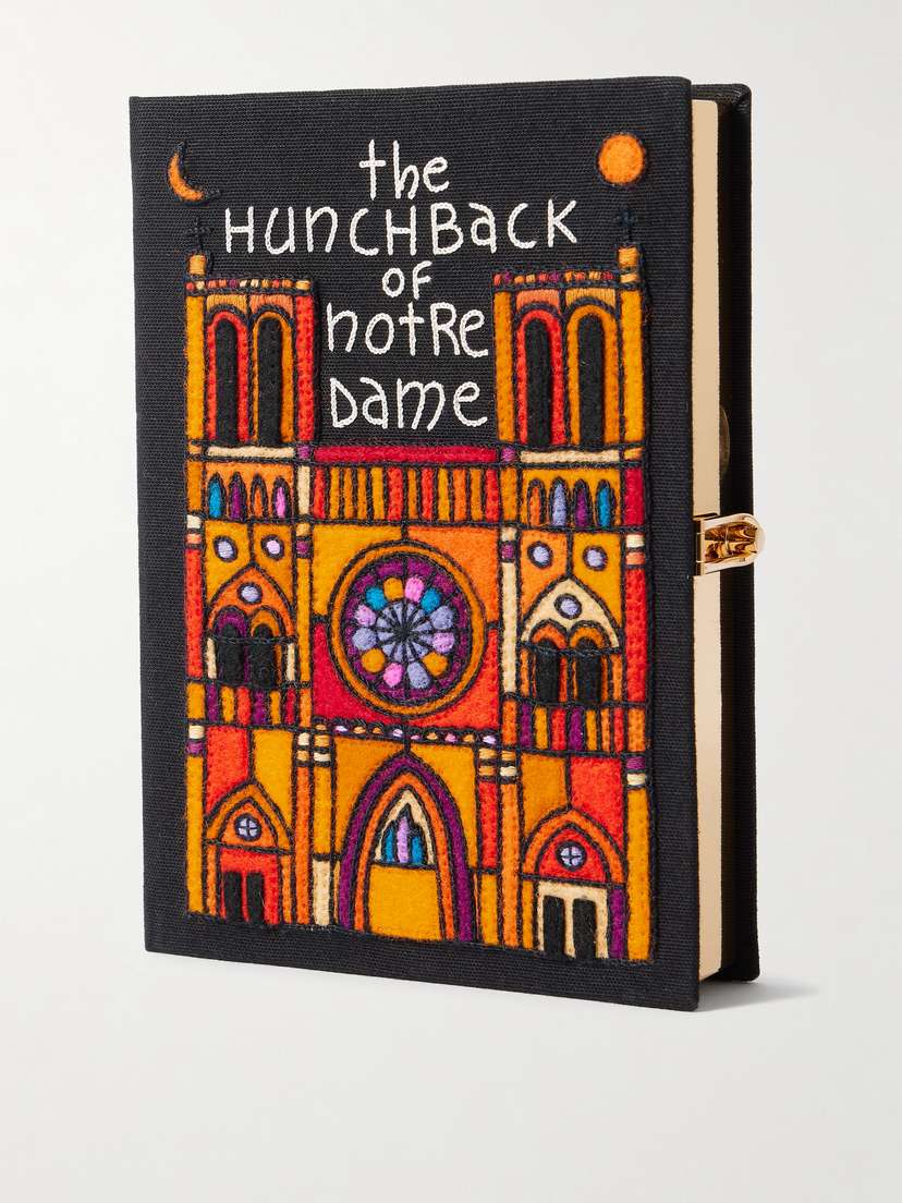 Olympia Le-Tan The Hunchback Of Notre-dame Embroidered Appliquéd Canvas Clutch