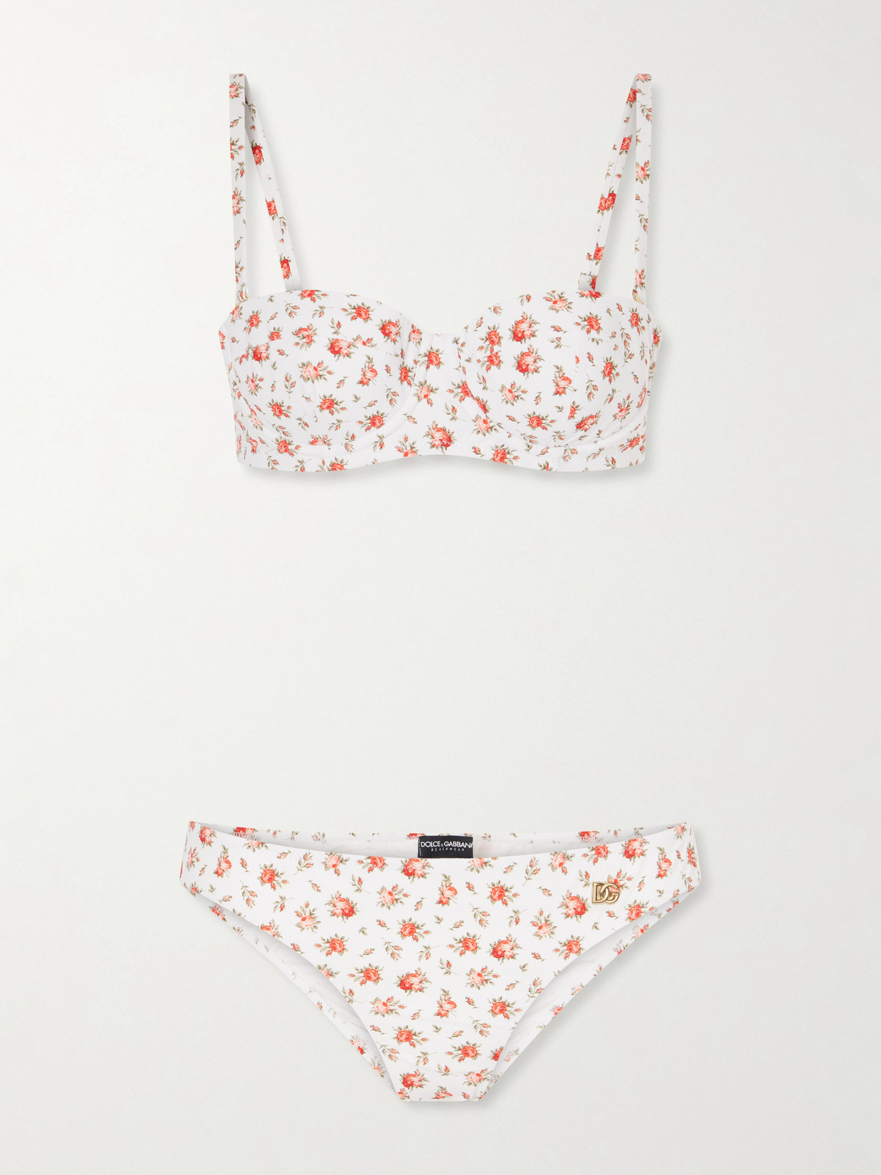 Dolce & Gabbana Floral-print Bikini In Multi