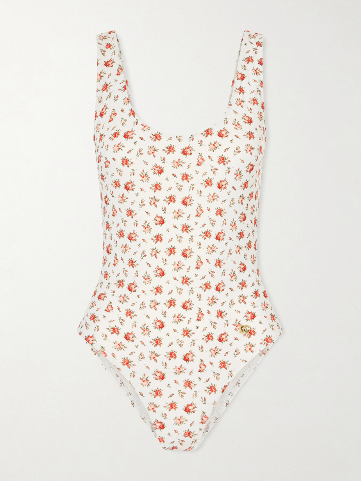 DOLCE & GABBANA FLORAL-PRINT SWIMSUIT