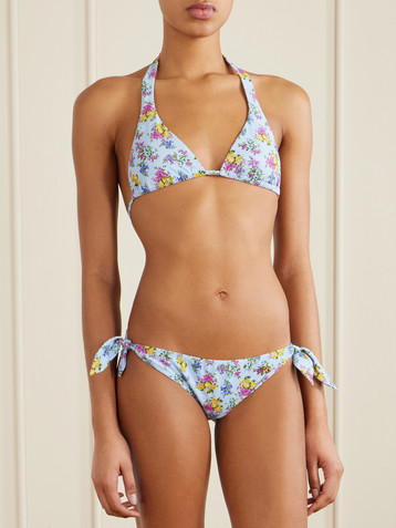 Dolce&Gabbana - Twist-front floral-print bikini | Plush