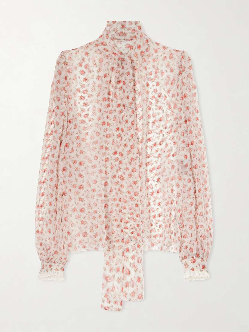 Floral-print Silk-blend Chiffon Blouse