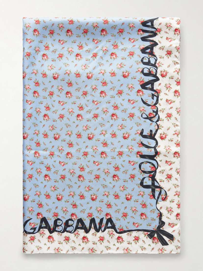 Dolce & Gabbana Printed Silk-twill Scarf
