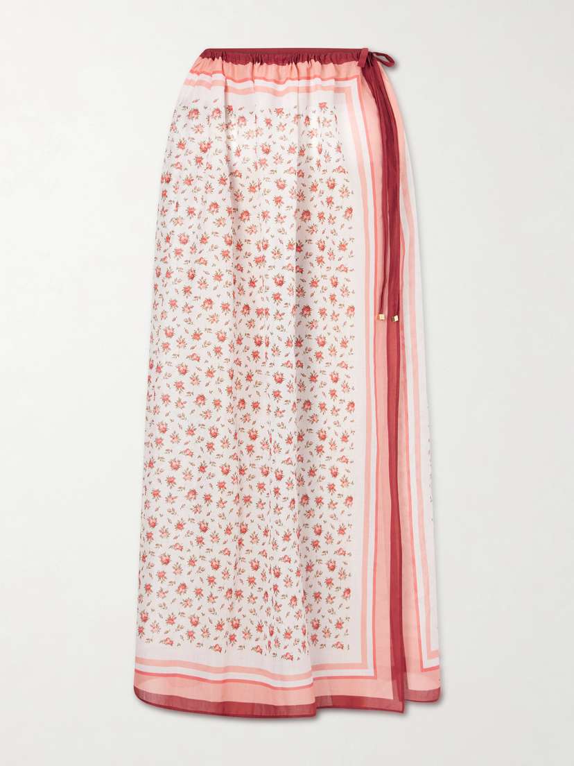 Dolce & Gabbana Floral-print Cotton-voile Cover-up