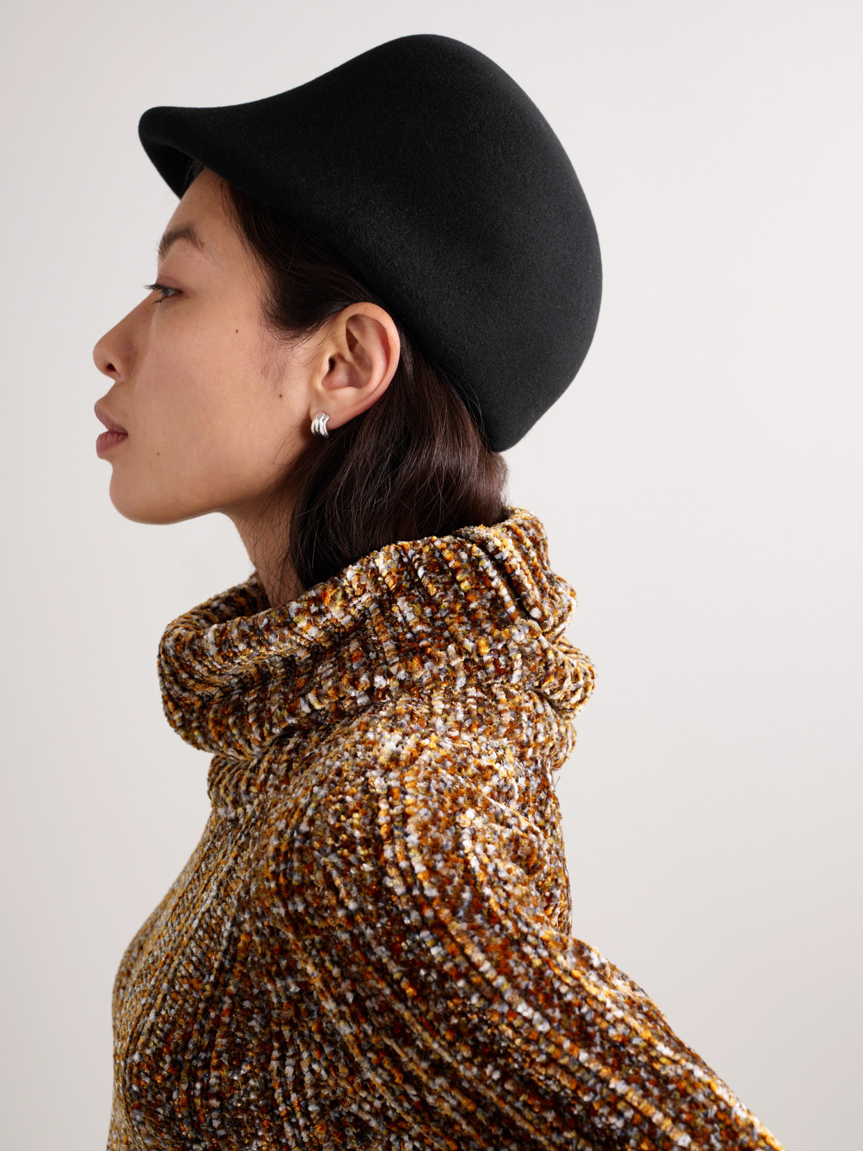 Gigi Burris Rex Wool-felt Bucket Hat In Black