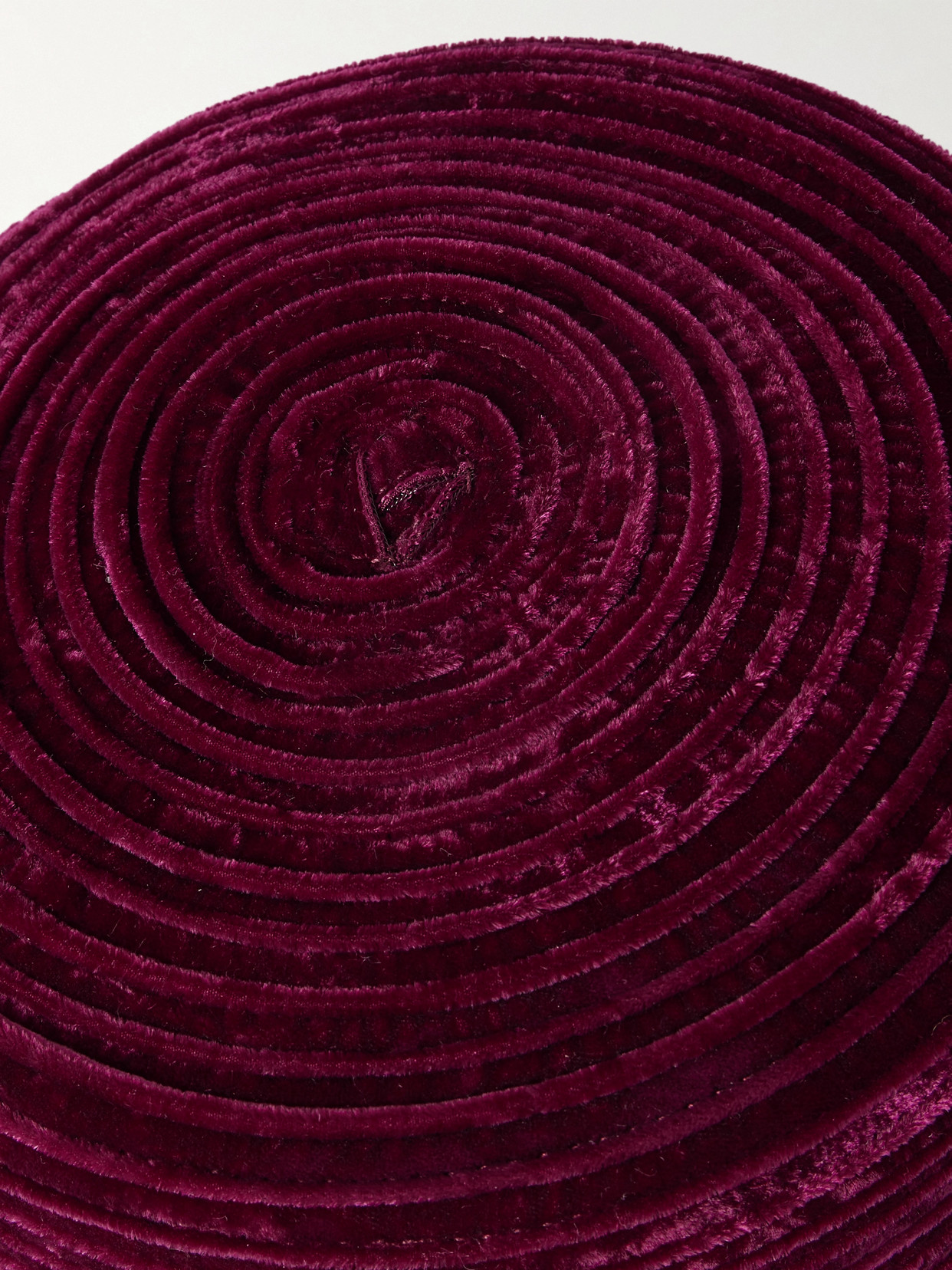 Gigi Burris Lauren Silk-blend Velvet Flat Cap In Purple