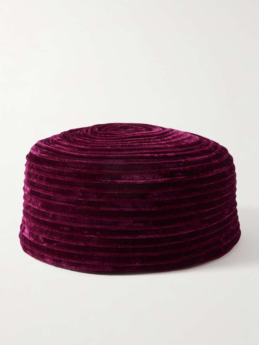 Gigi Burris Lauren Silk-blend Velvet Pillbox Hat