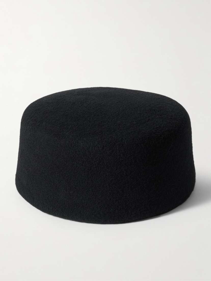 Gigi Burris Lauren Wool-felt Flat Cap