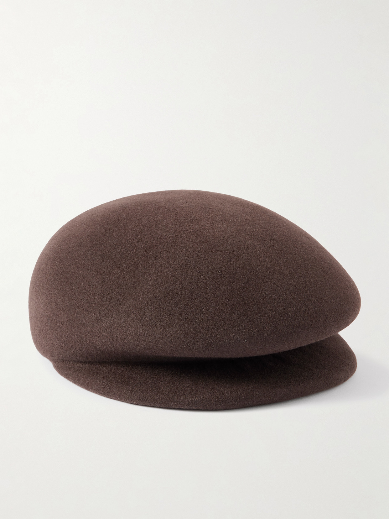Gigi Burris Laurel Wool-felt Flat Cap In Brown